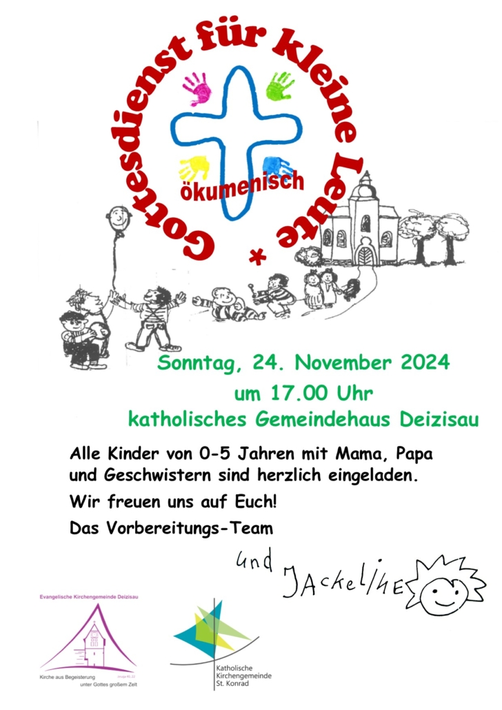 2024 11 24 Plakat Gottesdienst für kleine Leute